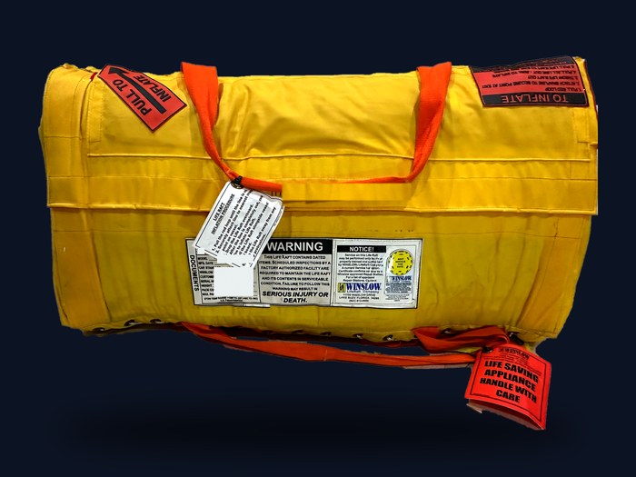 Winslow life raft, 14 person rated, 21 overload, TSO-C70a Type I
